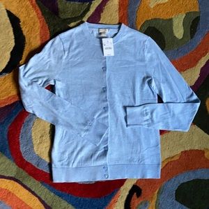 Pretty sky blue J Crew cotton cardigan